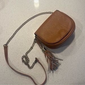 Forever 21 Tan Tassel Crossbody Handbag Purse